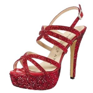 Elegant Red Strappy Heels